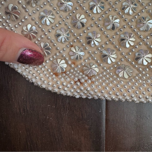 Vintage handmade beaded clutch/mini purse Fairycore glam - Picture 5 of 8